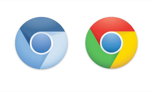 Chromium（左）和Chrome